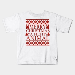 Kevin's // Merry Christmas Ya Filthy Animal // Home Alone Quote Kids T-Shirt